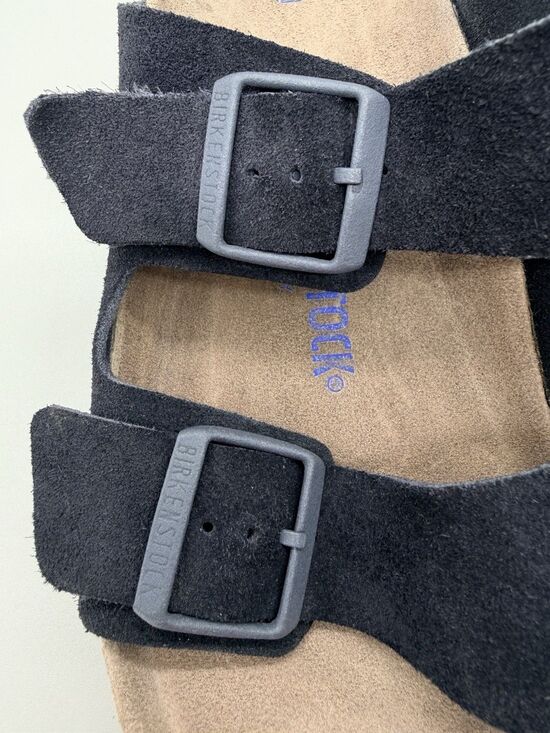 Birkenstock Arizona Soft Footbed Midnight Suede Leather Sandals EU 42 US 9 EUC main image 13